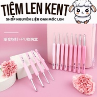 Tulip simulation crochet set, crochet accessories with leather bag crochet kit crochet hook set