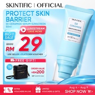 SKINTIFIC 5x Ceramide Serum Sunscreen SPF50+PA++++Repair Barrier Skincare UV Protection Tinted Sunsc