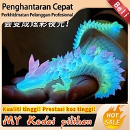 Naga Bercahaya 3D Naga Bercetak Kecerunan Naga Kristal Hiasan Desktop Mainan Alih Artikulasi Penuh 6