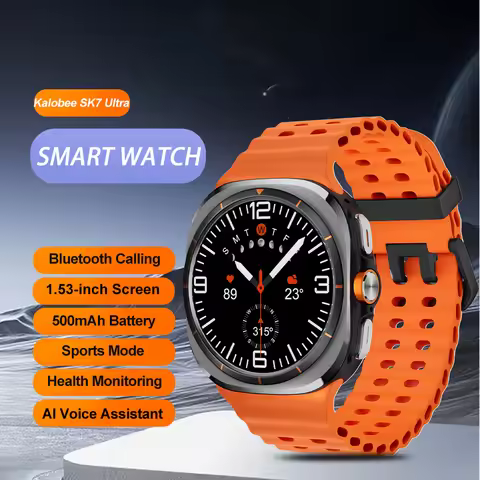 New SK7 Ultra Smart Watch Bluetooth Call Men GPS NFC 1.53” AMOLED Fitness Sport Tracker Health Smart