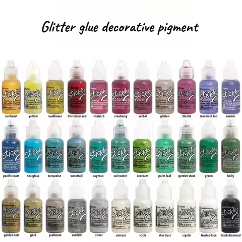 High-end Glitter Glue Decorative Pigment Golden Onion Glue Handmade Greeting Card Various Colors Han