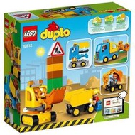 [吉星]LEGO樂高DUPLO得寶系列卡車和挖掘機套裝10812大顆粒積木2歲玩具