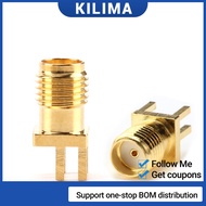 10Pcs SMA Female Jack Connector For 1.6mm Solder Edge PCB Straight Mount Gold plated RF Connector