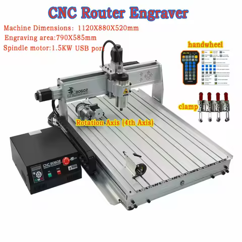 High Quality LYCNC Router USB 8060 1500W CNC Router CNC Engraving Machine Woodworking Milling Machin