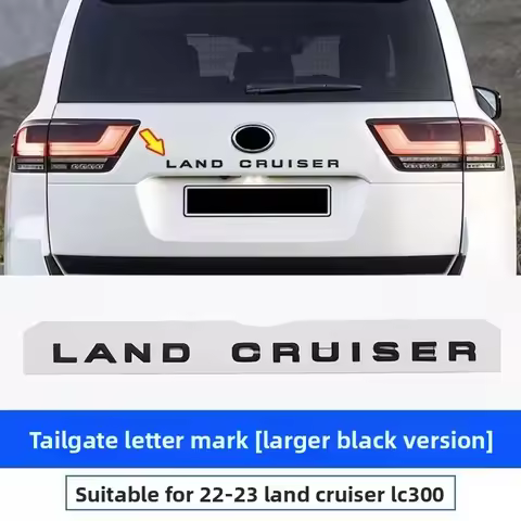 Land Cruiser 3D ABS Letters Sticker Hood Emblem Badge Exterior Modification For 2021-2023 Toyota Lan