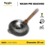 25 cm Seasoned Cast Steel Wok Cast Iron Wok/ Cast Iron Wok
