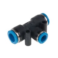 FESTO QST-10-8 Tube-to-Tube Tee Connector Push In 10 mm x Push In 10 mm x Push In 8 mm 14 bar