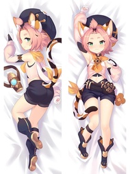 【Exclusive Discount】 60x180cm Genshin Impact Diona Dakimakura Double-Sided Hugging Body Pillow Case 