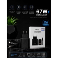 TC TRAVEL CHARGER SAMSUNG 67W APITER 2 PORT USB & TYPE C CABLE C TO C FAST CHARGING Original