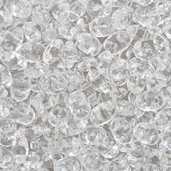 Superduo. 2.5x5mm, Crystal. 10gm/tube.