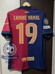New!! เสื้อฟุตบอล บาร์เซโลน่า Home เกรดแฟนบอล 3A ปี 2024/25 ฟลูออฟชั่นอาร์มUCL และชื่อเบอร์นักเตะแบบ