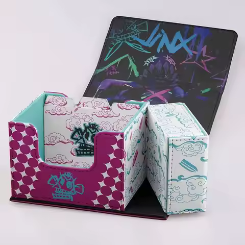 Gacha Card Deck Case League Of Legends Jinx Card Storage Box Horizontal Type For 100 + Trading Cards