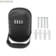 SUSANAN Key Lock Box, Black Wall Mounted Combination Lock Box, Security Anti-Dust Security Lock Box 