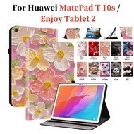 For Huawei MatePad T 10s T10S T 10S Enjoy Table 2 10.1 inch High Quality Leather Stand Flip Cover AG