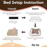 Friends Forever X-Large Dog Bed, Orthopedic Dog Sofa Memory Foam Mattress, Calming Dog Couch Bed, Wa