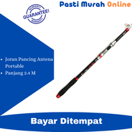 Joran Pancing Carbon Fiber Telescopic bisa panjang pendek 2.4M material yang kuat dapat menahan beba