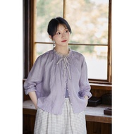 [lucky Women's Clothing] Summer Literary Retro Original Women's Clothing Casual Endless Summer Purpl