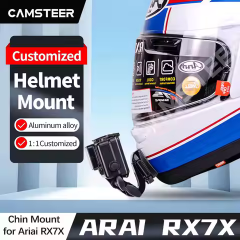 for Arai RX7X and Arai RX-7V EVO Aluminium Customized Motorcycle Helmet Chin Mount for GoPro Insta36