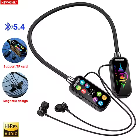 NEWMSNR HD Screen 50H Play Time Headsets Bluetooth Earphones LED HiFi Sound Earbuds Wireless Headpho