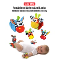 4pcs Baby Infant Wrist Rattle Socks Toys 0-12 Months Girl Boy Early Educational Development Cute Tod