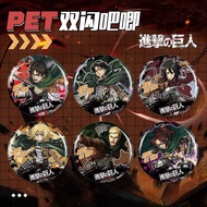 58mm Attack On Titian Lencana Anime Butang Pin Button Badge with Pin Brooch Clips Collar Eren Mikasa