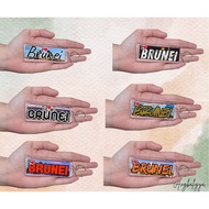 Angbaligya I LOVE BRUNEI NEW RECTANGLE KEYCHAIN STYLE DESIGN