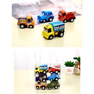 Set of 6 wind-up mini cars (SET OF 6)