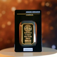1 oz Swiss Argor Heraeus Gold Bar (Replika Super Premium