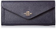 COACH Women s Soft Wallet In Crossgrain Leather Li/Navy One Size