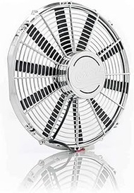Be Cool 75034 16" Chrome Plated High-Torque Electric Pusher Fan
