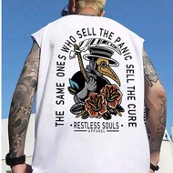 KATUN EJK CROW RESTLESS SOULS Singlet Jumbo Singlet Men's sizeBIG super jumbo size 2XL 3XL 4XL 5XL 6