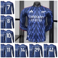 2025-26 Season Arsenal Away Player Version Long Sleeve Jersey Bukayo Saka Martin Ødegaard Eberechi E