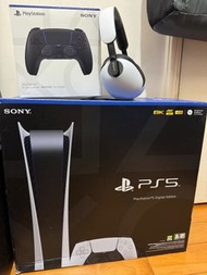 放 行貨 PS5 數位版 雙手製 連Sony Inzone H9耳機