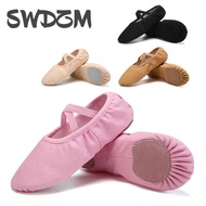 【Free shipping】 Swdzm Girls Ballet Shoes Kids Dance Slippers Women's Gym Yoga Dance Shoes Ladies Classic Pink Brown Gymnastics Training Shoes