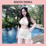 BIKINI EMMA 2-Piece Bikini Top, Floral Lace Short Skirt