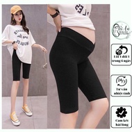 Ki An cross-waist maternity pants made of cotton with 4-way stretch butt-lifting design, no pilling,