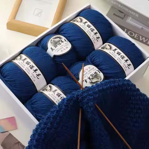 500g Medium Thick Wool Yarn 2.5mm for Hand Crochet Sweaters Knitting Scarves Hooks Shoes Hats DIY Ba