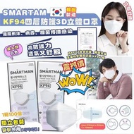 韓國 SMARTAM  KF94 四層防護3D立體口罩(1 箱100個)(獨立包裝)