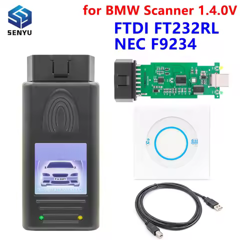 Auto Scanner V1.4.0V for BMW Diagnostic Tool Unlock Full Version FTDI FT232RL 9241A + F9234 OBD2 USB