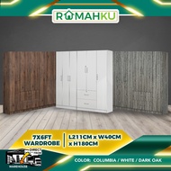 7X6FT WARDROBE WITH SHELF / almari baju /kabinet baju / almari baju budak
