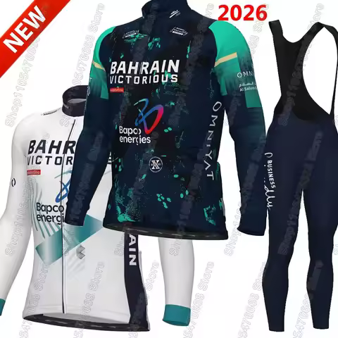 Bahrain Victorious 2026 Team Cycling Jersey Set Summer Winter Clothing Suit Long Sleeve MTB Bike Roa
