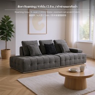 โซฟาผ้า Lawrence โซฟาดีไซน์มินิมอลทันสมัยสำหรับห้องนั่งเล่น เหมาะสำหรับพื้นที่ขนาดเล็ก ผ้าหุ้มกันน้ำ