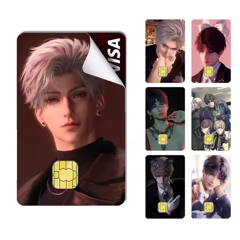 Love and Deepspace Stickers Cartoon Credit Card Visa Debit Bank Charge Card Bus Metro Waterproof Sti