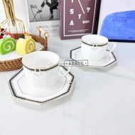 2023 Nordic Style Bone China Coffee Cup Saucer Set 150Ml English