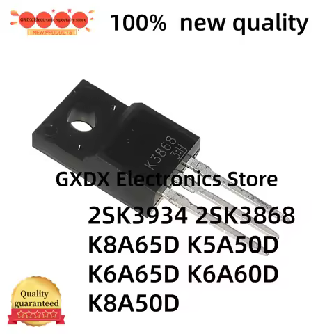 10-20pcs New K5A50D K6A60D K6A65D K8A50D K8A65D 2SK3868 K3868 2SK3934 K3934 TO-220F MOS Field Effect