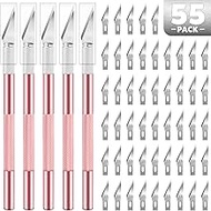 TIFICAL Exacto Knife, 55 PCS Exacto Knife Set, 5 Piece Craft Knife with 50 Bonus Exacto Knife Blades