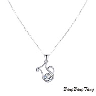 Bangbangtang Necklace Silver Jewelry Swarovski Female Pendant Clavicle Chain Aquarius Zircon Constel