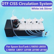 ET 8550 DTF Ciss System White Ink Shake Kit Conversion XP600 for Epson L1800 L800 L18050 L8050 Et855