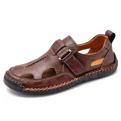 Hot Sale Summer Men's Sandals Outdoor Men's Beach Sandals Handmade Leather Roman Sandals Fashion Men