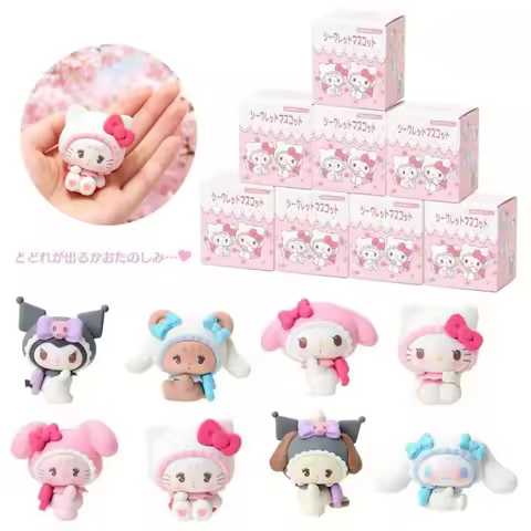 Sanrio Characters Blind Box Hello Kitty Kuromi Cinnamoroll Mymelody Mikko Illustration Joint Model C